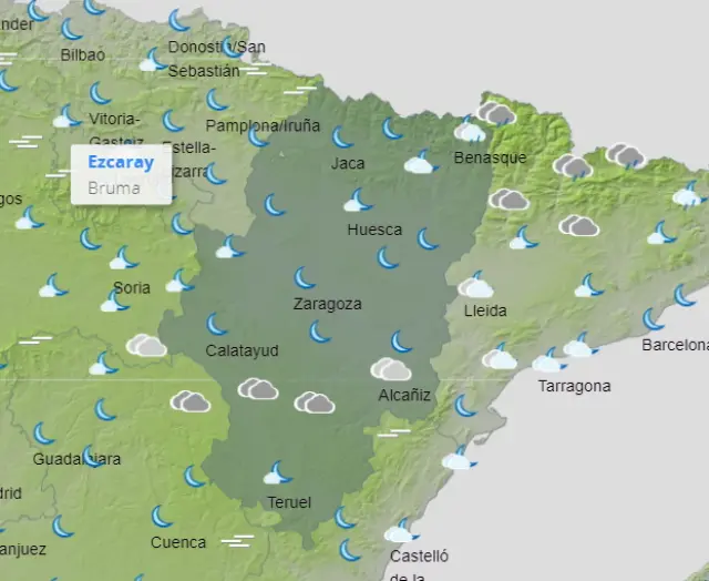 Previsión del tiempo para el sábado 5 de junio en Aragón