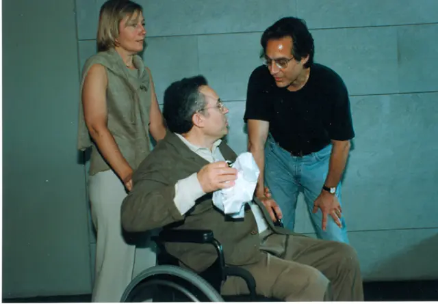 Max Weinberg charla con Matías Uribe y su esposa