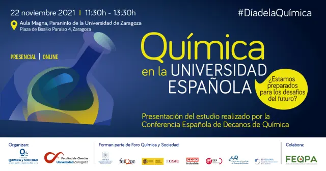 El Día de la Química se celebrará en el Aula Magna del Paraninfo de la Universidad de Zaragoza