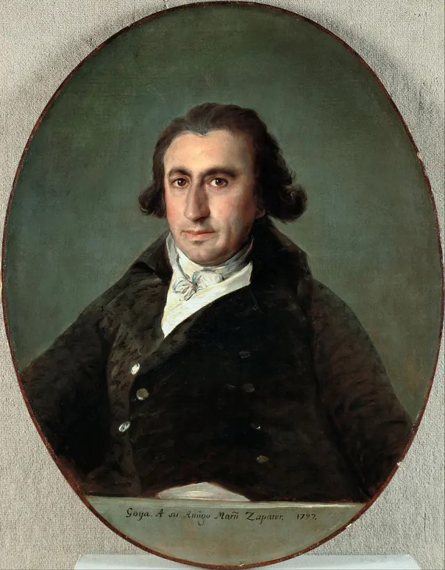 El retrato de Martín Zapater, realizado por Goya que se conserva en Bilbao.