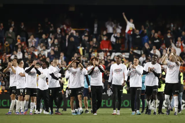 El Valencia celebra su pase a la final.