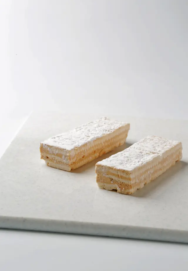 La pasta del segundo puesto, que homenajea al pastel ruso y se vende en Alfaro.