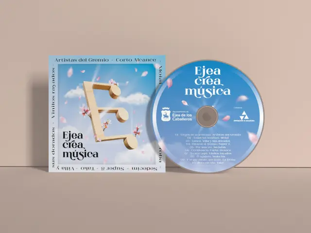 El CD 'Ejea crea música: Canciones desde la pandemia'.