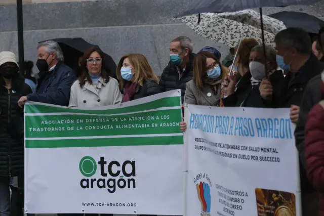 Concentración en Zaragoza de entidades aragonesas por la salud mental