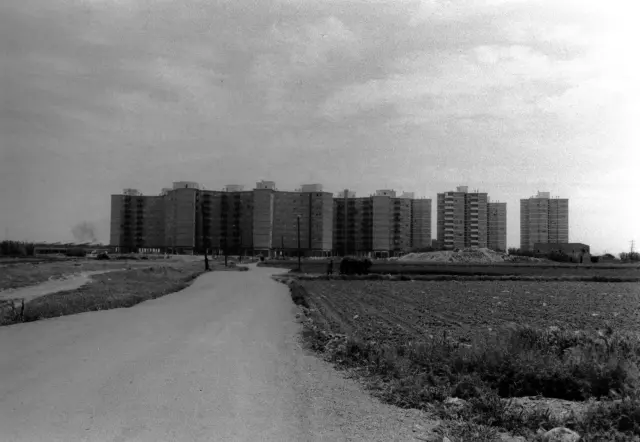 La urbanización de Kasan, el germen del Actur, a principios de los 80.