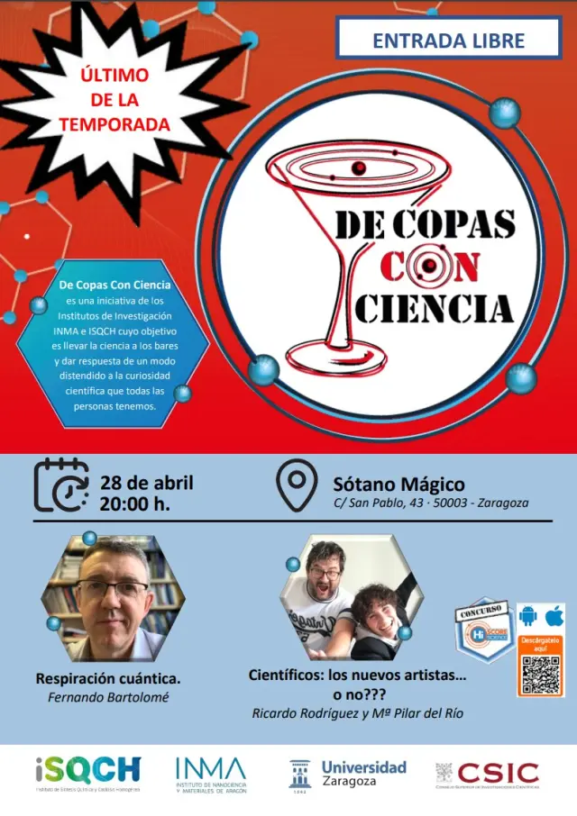 Cartel del programa 'De Copas con Ciencia'.