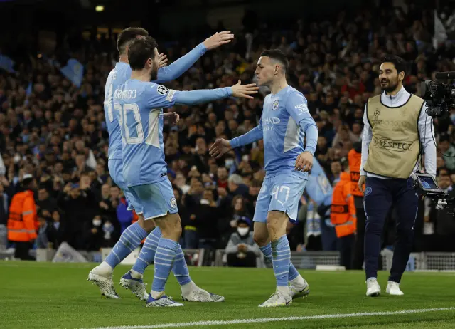 El jugador del Manchester City Phil Foden celebra el tercer gol ante el Real Madrid.