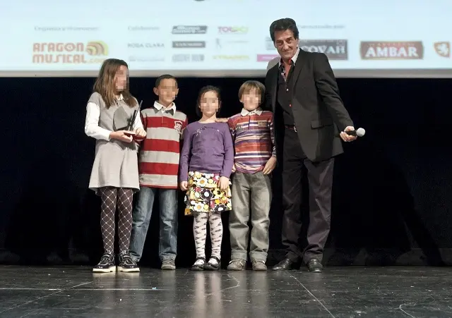 Gavy Sander's y sus cuatro nietos en el Teatro Principal en 2013.