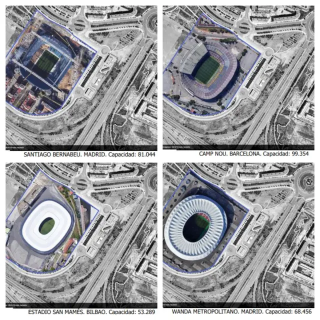 Cuatro ejemplos de estadios en Valdespartera