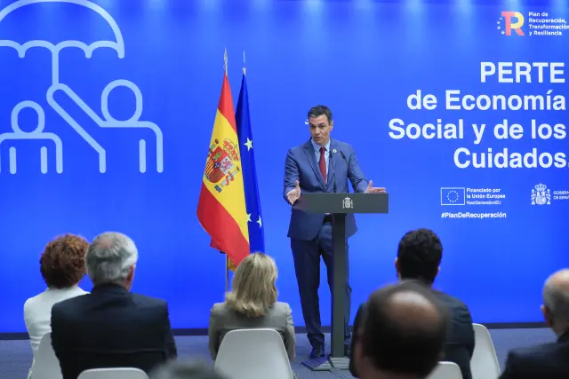 Sánchez clausura la presentación del PERTE de Economía Social y de los Cuidados