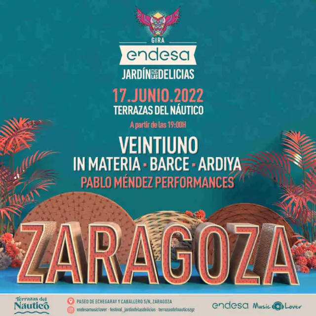 Cartel del concierto de Zaragoza.