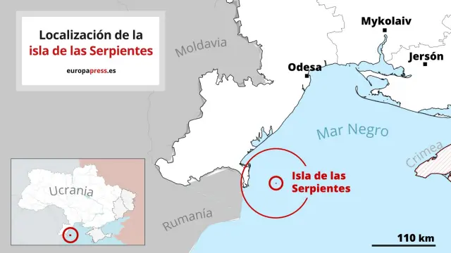 Localización de la Isla de las Serpientes.