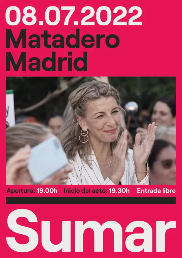 Cartel de presentación de la plataforma de Yolanda Díaz 'Sumar'