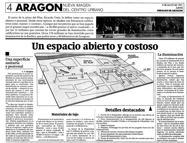 Información en HERALDO de la remodelación de la plaza en 1991.
