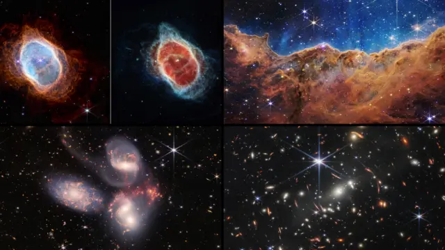 Una nueva vista al universo. Las primeras imágenes del telescopio espacial James Webb.