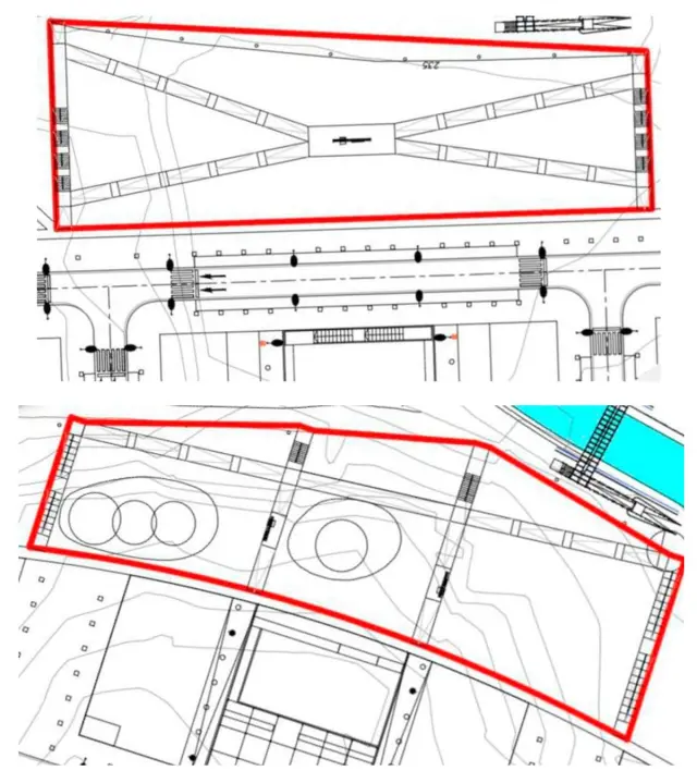 Planos de cómo será la conexión peatonal de Parque Venecia y el Canal Imperial.