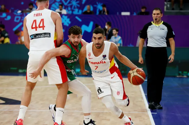 Jaime Fernández en el partido de Eurobasket de España vs. Bulgaria