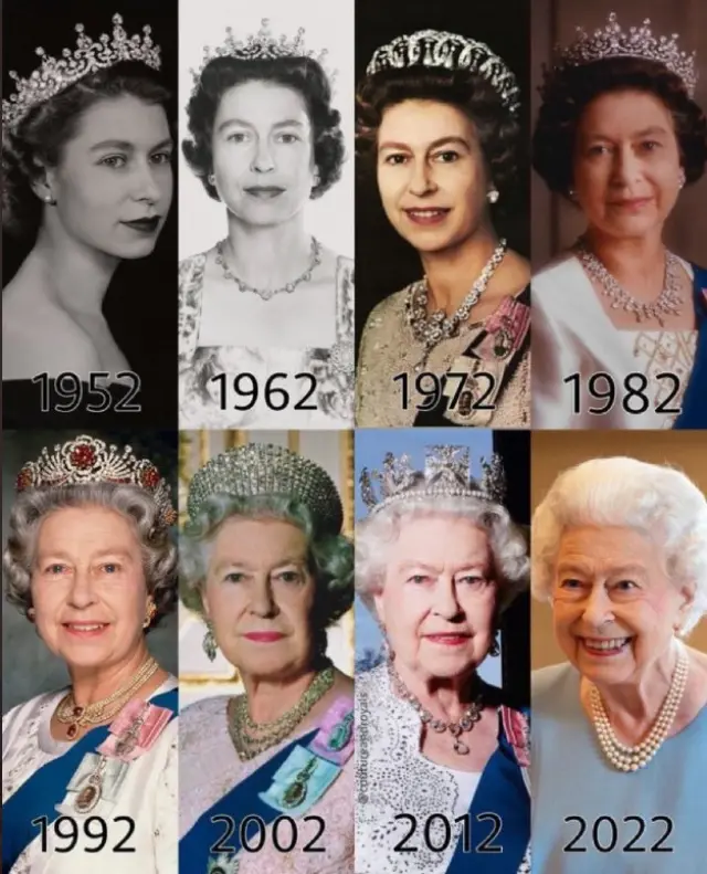 La reina Isabel II, durante sus 70 años de reinado