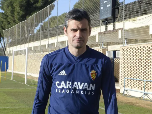 Chechu Dorado, durante su etapa en el Real Zaragoza en 2019.