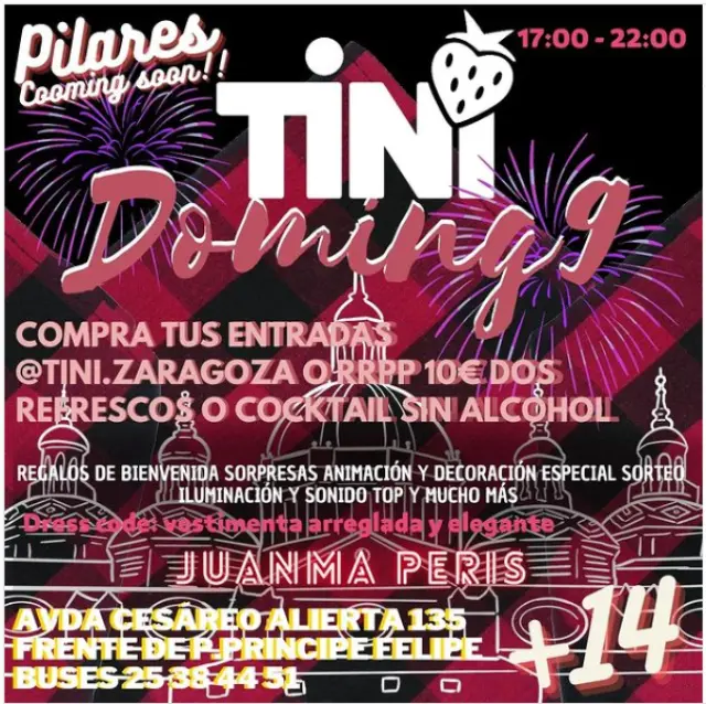 Publicidad de la fiesta para adolescentes de la discoteca Inpu, en Zaragoza