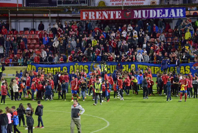 Ambiente en Pinilla tras el partido contra Las Palmas.