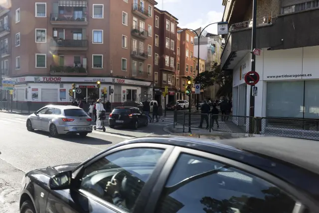Un giro de 90 grados en la esquina de la calle de Tarragona.
