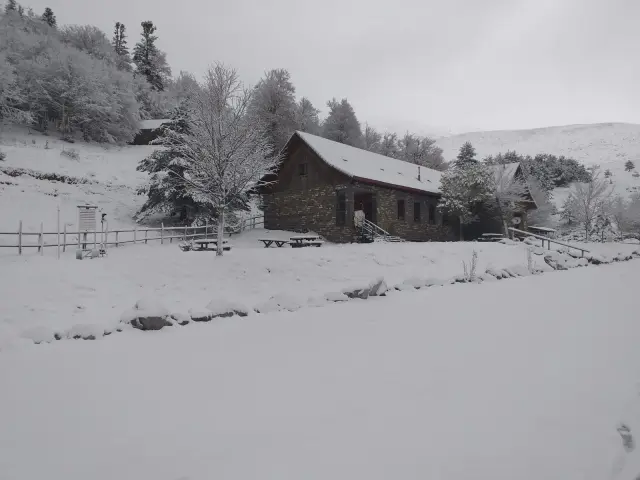 Espacios nórdico de Linza tras la última nevada.