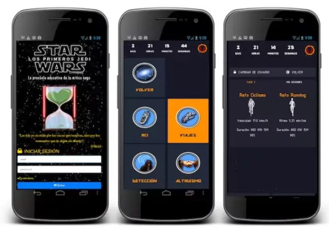 La aplicación Star Wars: los primeros Jedi.