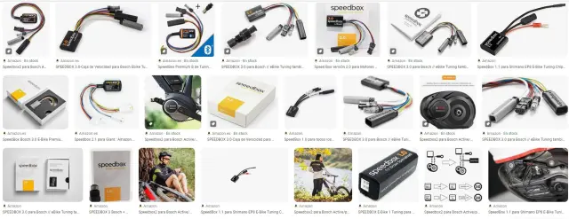 Algunos de los 'gadgets' que se comercializan para alterar las bicicletas.