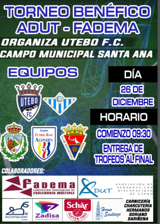 Torneo de fútbol benéfico a favor de la Fundación Aragonesa de Esclerosis Múltiple.