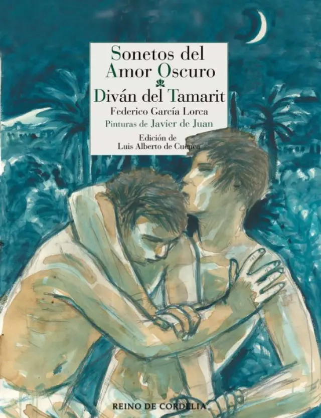 Portada del libro de Lorca, ilustrado con pintura de Javier de Juan.