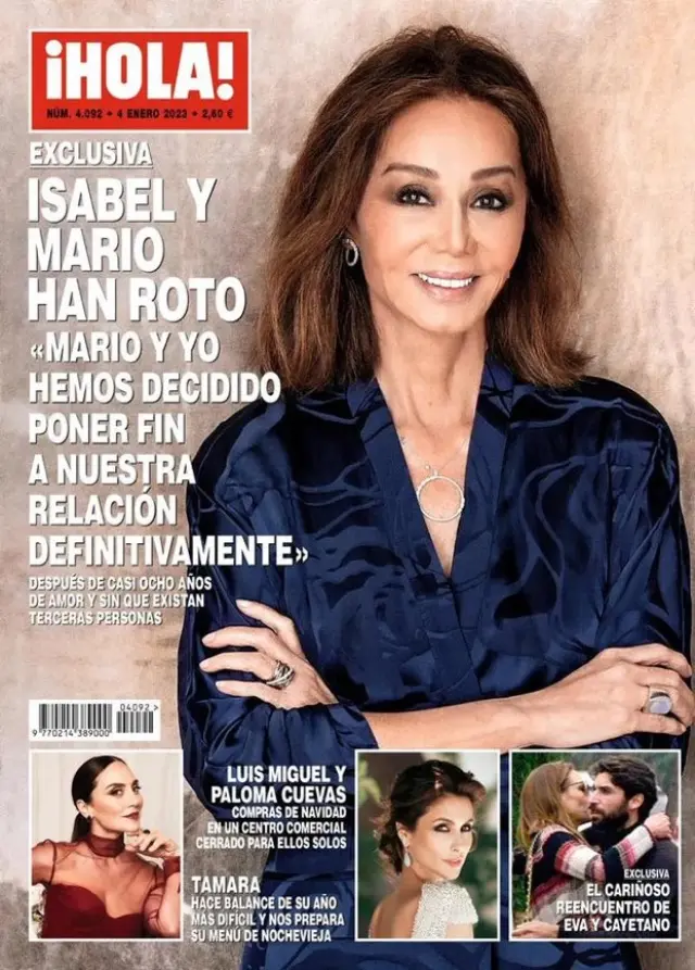 La portada de '¡Hola!' donde Isabel Preysler anuncia la separación de Vargas Llosa.