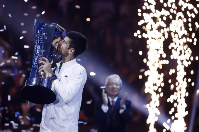 Novak Djokovic, ganador de las Finales ATP en 2022.