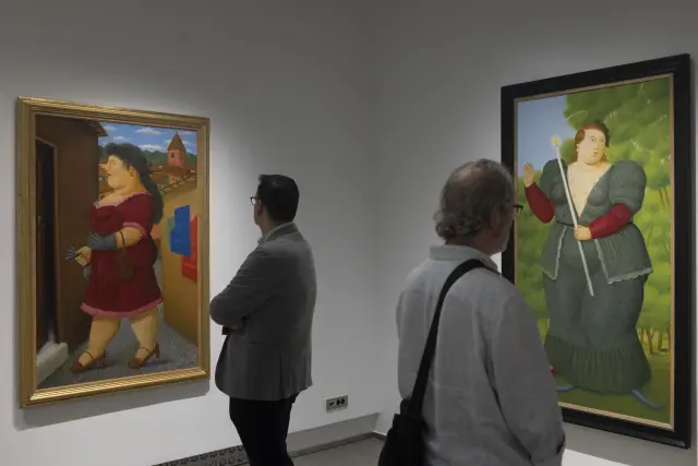 Inauguración de la exposición pictórica de Fernando Botero 'Sensualidad y melancolía', en el Museo Goya de Zaragoza