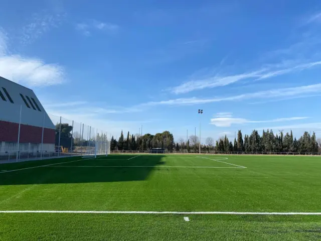 Vista de la instalación de fútbol del CDM Mudéjar