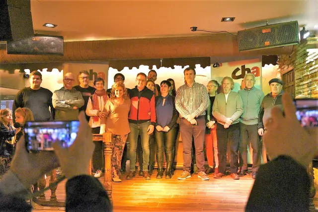La candidatura de CHA al Ayuntamiento de Huesca se ha presentado este sábado en la Sala Edén.