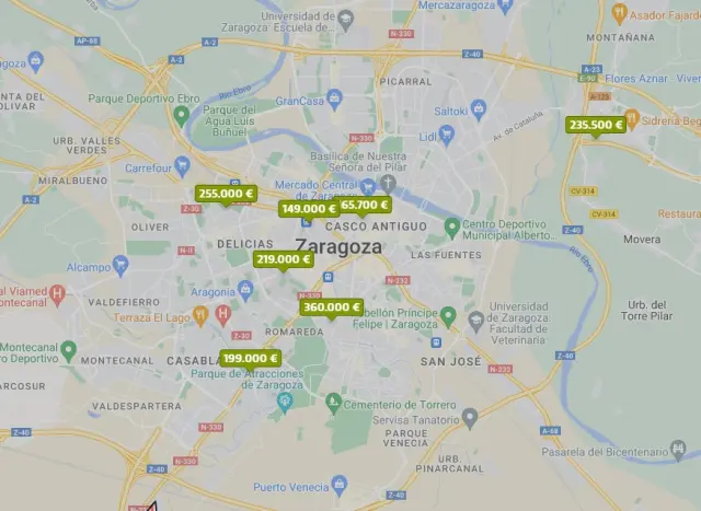 Aquí están localizadas todas las promociones de obra nueva terminadas en Zaragoza.