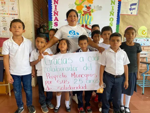 Alumnos de Ocotal beneficiados por el programa de cooperación al desarrollo del proyecto Monegros con Nicaragua.