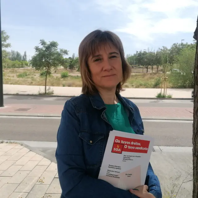 Beatriz Méndez, trabajadora de telemarketing y afiliada al sindicato SOA.