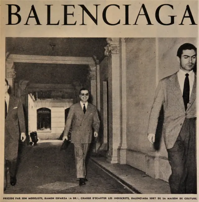 La colaboración de Ramón Esparza y Cristóbal Balenciaga.
