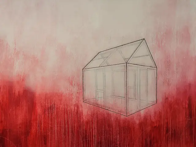 Una de las obras, con esa casa o domus de cristal, de Natalia Lainez.