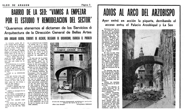 Dos crónicas de HERALDO de junio y julio de 1969 sobre la demolición.