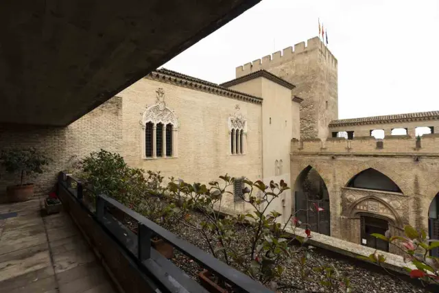 Una de las vistas desconocidas del Palacio de la Aljafería de Zaragoza