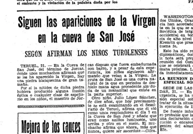 Seguimiento de HERALDO a lo acontecido en Jorcas en 1958.