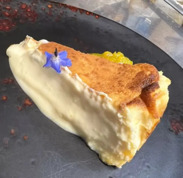 Tarta de queso del restaurante El Origen, en Huesca