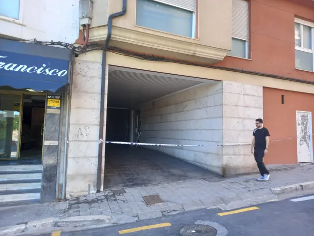 Edificio afectado por las grietas en Teruel