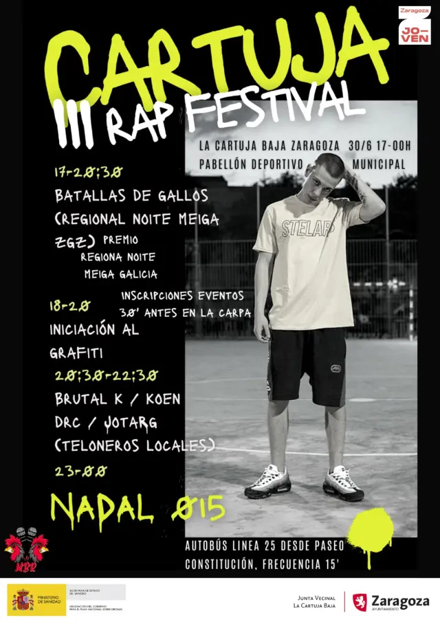III Rap Festival de Zaragoza para jóvenes en La Cartuja Baja.