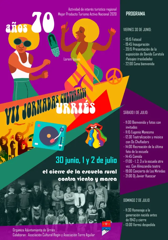 Programa de las Jornadas culturales de Urriés 2023