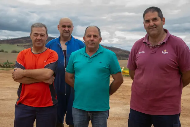 Joaquín Colás, Carlos Colás, Tomás Yagüe y José María Colás, agricultores
