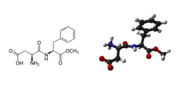 Molécula de aspartamo